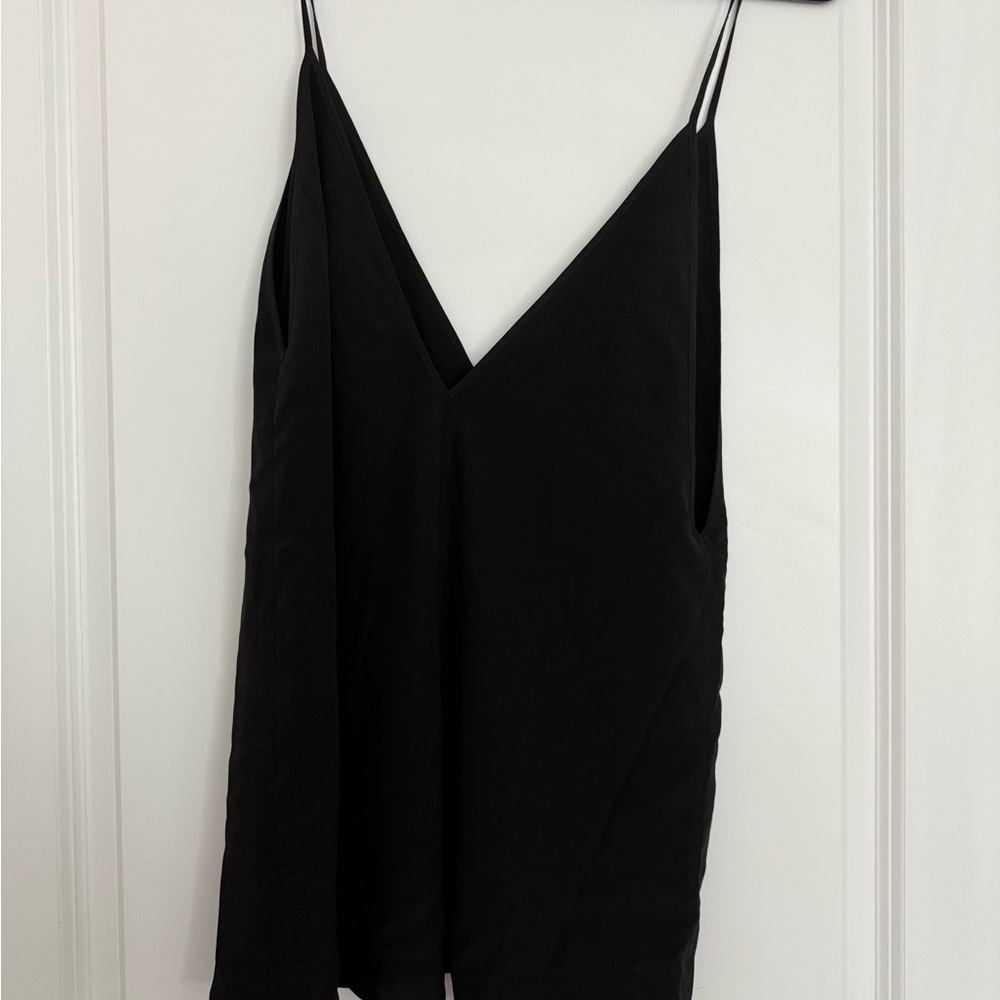 Toteme double halter silk top black